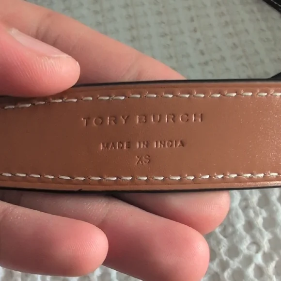 Tory Burch Brown Leather Belt with Gold Buckle - Picture 5 of 10